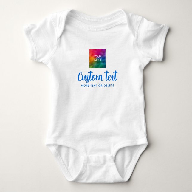Your Custom Text Upload Image One-Pieces Unisex Baby Bodysuit (Front)
