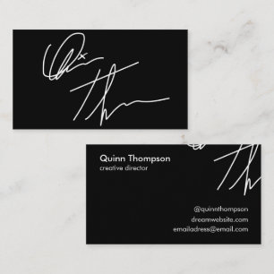 Your Custom Trendy Signature Business Card