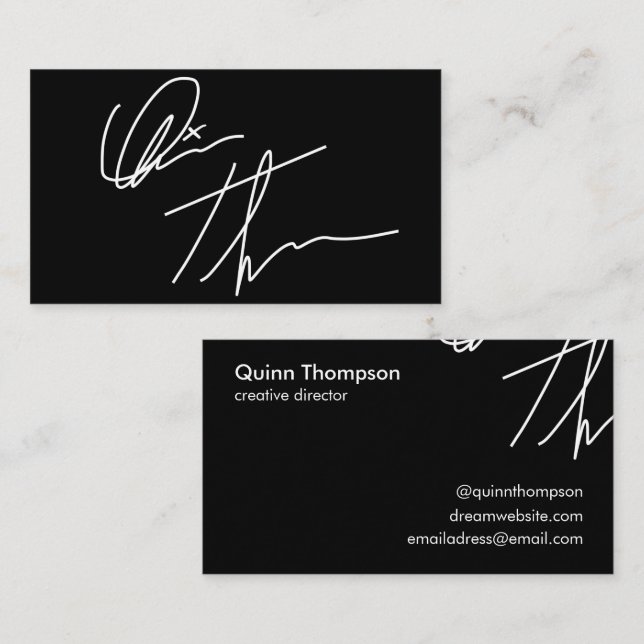Your Custom Trendy Signature Business Card (Front/Back)