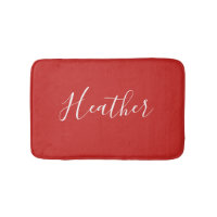 Your Custom White Script on Red