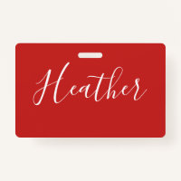 Your Custom White Script on Red