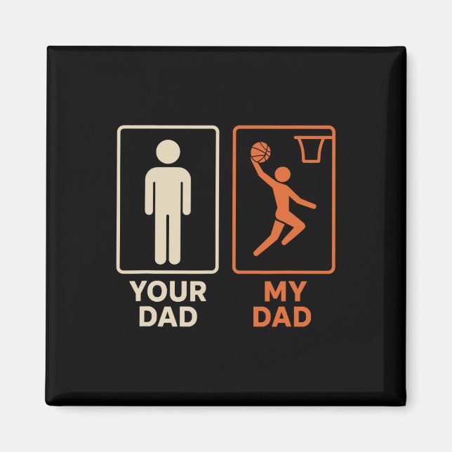 Your Dad My Dad Sketll Dunk Daughter Son Father's  Magnet (Front)