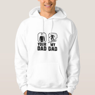 Your Dad vs My Dad Funny Ski Meme Design Hoodie