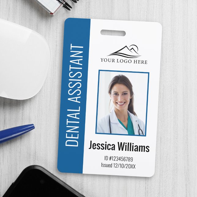 Your Dental Clinic Logo Dentist Employee Photo ID Badge (Creator Uploaded)