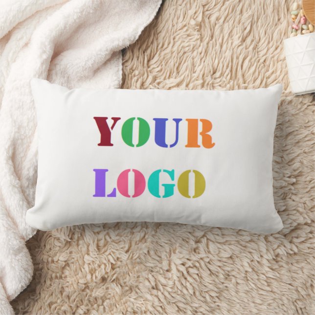 Your Design Branded Business Logo Pillow Template (Blanket)