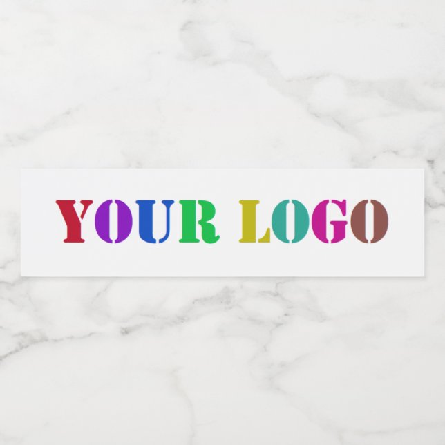 Your Design Company Logo Bottle Label Example (Single Label)
