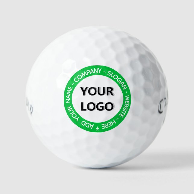 Your Design Custom Logo Text Golf Balls Template (Front)