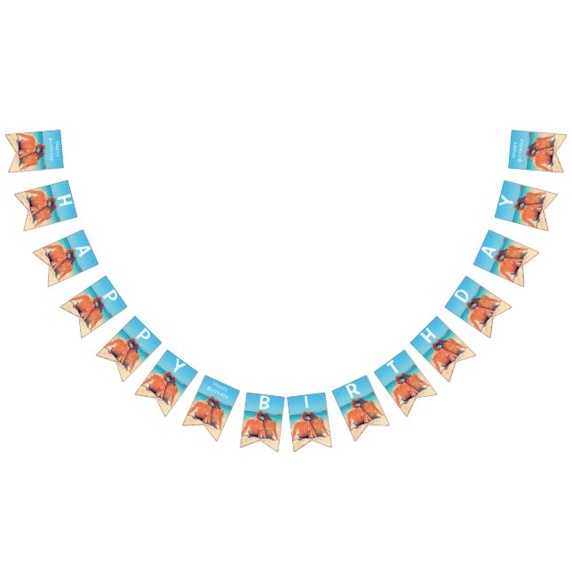 Your Design Custom Photo Birthday Bunting Flags (All)