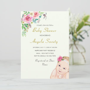 Your Design Cute Baby Shower Invitation Template