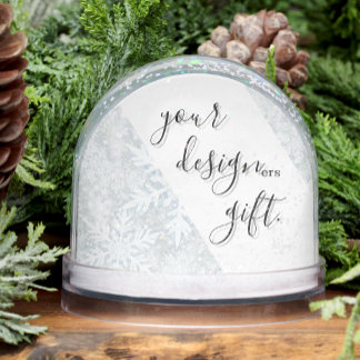 Your Design ers Gift, Golden Snowflake Snow Globe