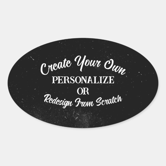 Your Design Here - Create Your Own Oval Sticker (Front)