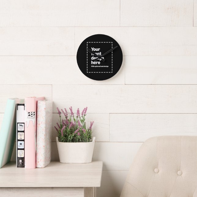 Your Design Here Round Clock (Reading Room)