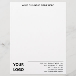 Your Design Logo Info Business Letterhead Example