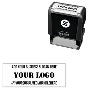 Your Design Logo Text Social Media Stamp Example