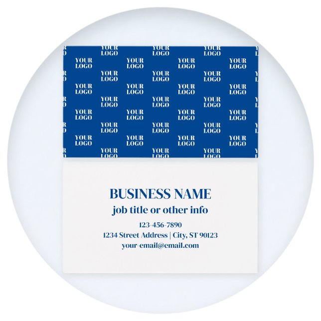 Your Design or Business Logo | Blue Tiled Pattern (Creator Uploaded)