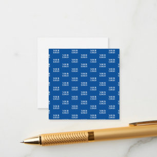 Your Design or Business Logo   Blue Tiled Pattern Enclosure Card