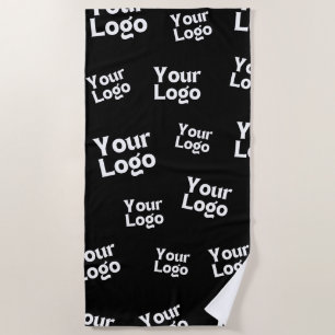 Your Design or Business Logo Random Placement Beach Towel