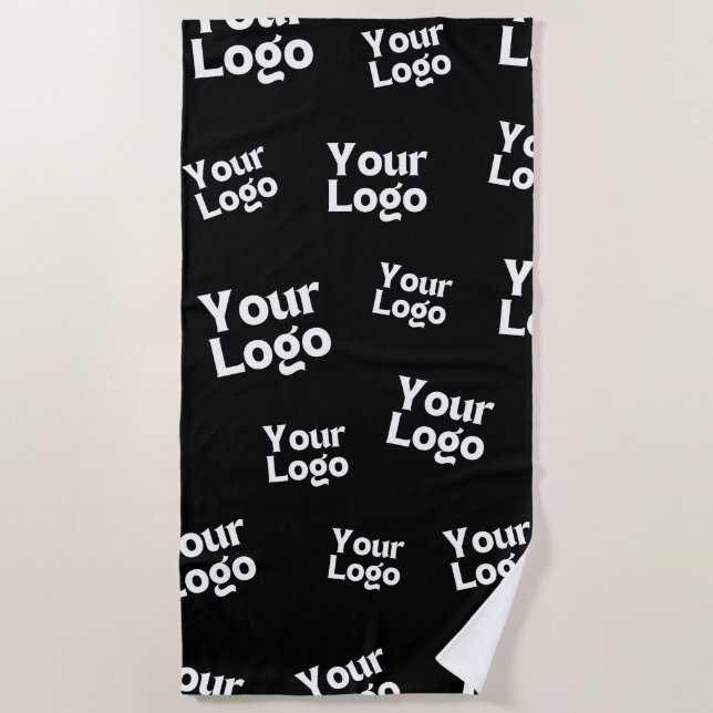 Your Design or Business Logo | Random Placement Beach Towel (Front)