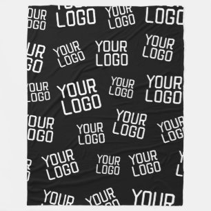 Your Design or Business Logo   Random Placement Fleece Blanket