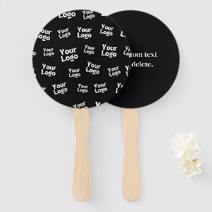 Your Design or Business Logo   Random Placement Hand Fan