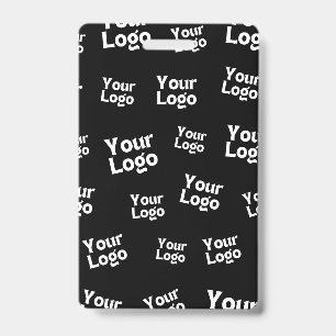 Your Design or Business Logo   Random Placement ID Badge
