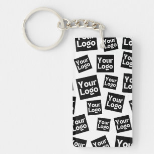 Your Design or Business Logo   Random Placement Key Ring