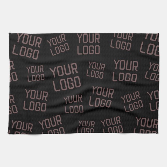 Your Design or Business Logo | Random Placement Tea Towel (Horizontal)