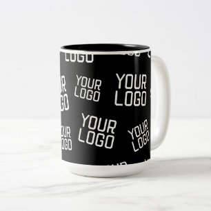 Your Design or Business Logo   Random Placement Two-Tone Coffee Mug