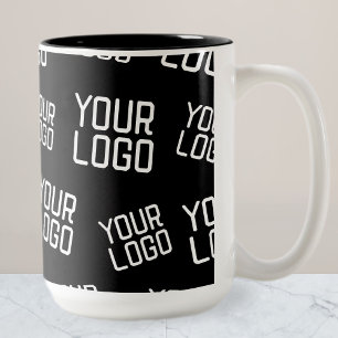 Your Design or Business Logo   Random Placement Two-Tone Coffee Mug