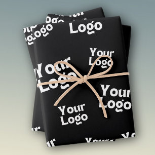 Your Design or Business Logo   Random Placement Wrapping Paper Sheet