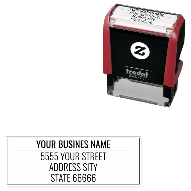 Your Design Personalised Address Stamp Template (In Situ)