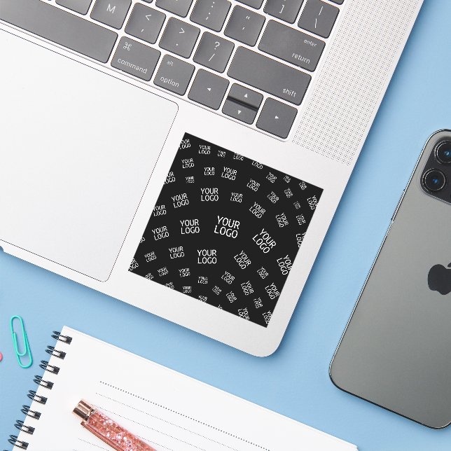 Your Design, Photo or Business Logo Randomly Tiled (Laptop w/ iPhone)