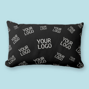 Your Design, Photo or Business Logo Randomly Tiled Lumbar Cushion