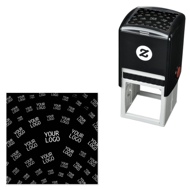 Your Design, Photo or Business Logo Randomly Tiled Self-inking Stamp (In Situ)