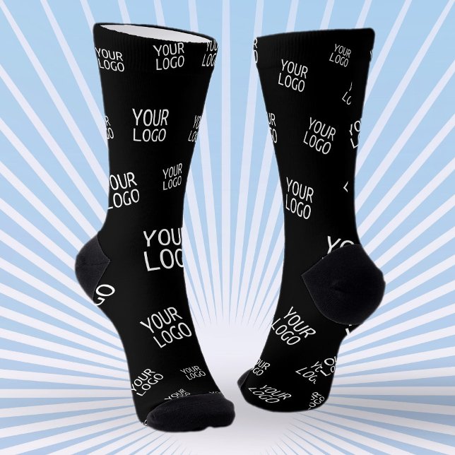 Your Design, Photo or Business Logo Randomly Tiled Socks (Creator Uploaded)