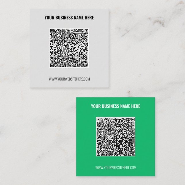 Your Design QR Code Business Card Example (Front/Back)