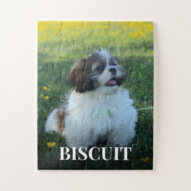 Your dog Name Photo Custom puppy Jigsaw Puzzle (Vertical)