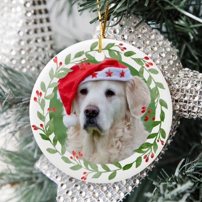 Your Dog Photo 1st Christmas in FurEver Home Ceramic Ornament (Creator Uploaded)
