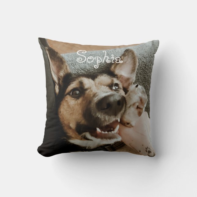 Your dog photo pillow Pet photo throw pillow (Front)