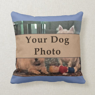 Your Dog Photo Pillow, Your Colours, Text, Picture Cushion