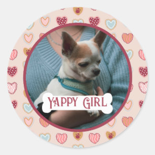 Your Dog Photo Valentine Heart Sticker