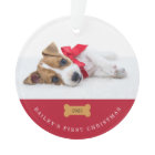 Your Dog's First Christmas | Red with Two Photos