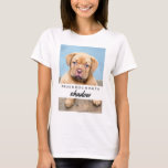 Your Dog's Name and Photo | Proud Dog Mum T-Shirt<br><div class="desc">If you are a proud pet owner who feels like your dog is family,  this is the shirt for you! The shirt says "proud dog mum to" and has a spot for you to personalise with your own dog's name and photo.</div>