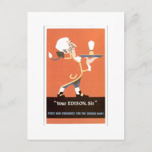 Your Edison Sir Vintage Advertising Illustration P Postcard