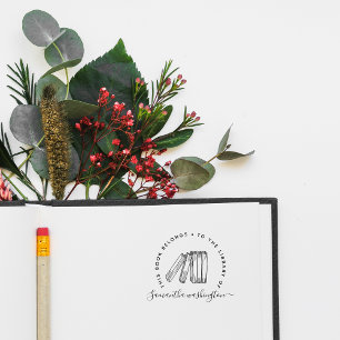 Your Elegant Vintage Custom From The Library Of Self-inking Stamp