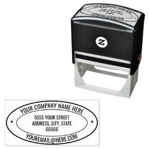 Your Email Address Oval Self-inking Stamp Template