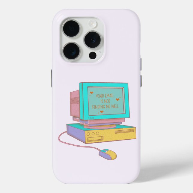 Your Email Is Not Finding Me Well Funny Retro Case-Mate iPhone Case (Back)