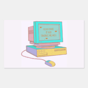 Your Email Is Not Finding Me Well Funny Retro Rectangular Sticker