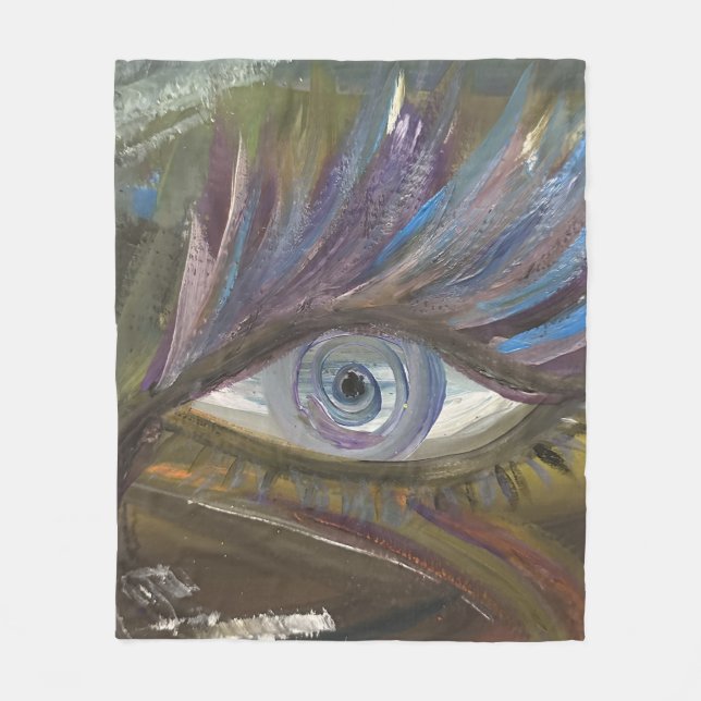 Your Eye Is The Mirror Of Your Soul Fleece Blanket (Front)