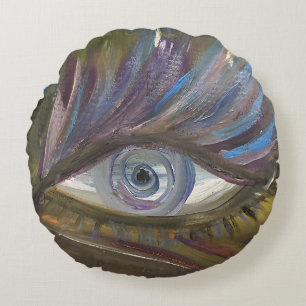 your eye is the mirror of your soul round cushion